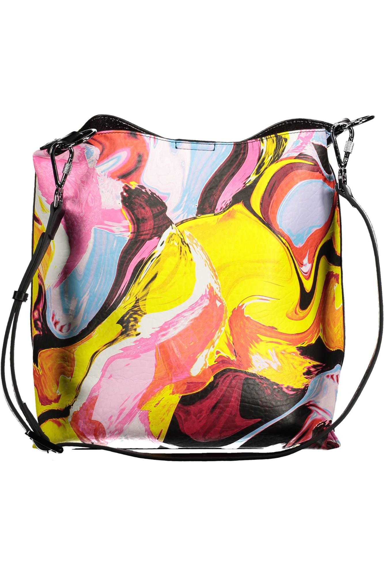 Yellow Polyurethane Women Handbag