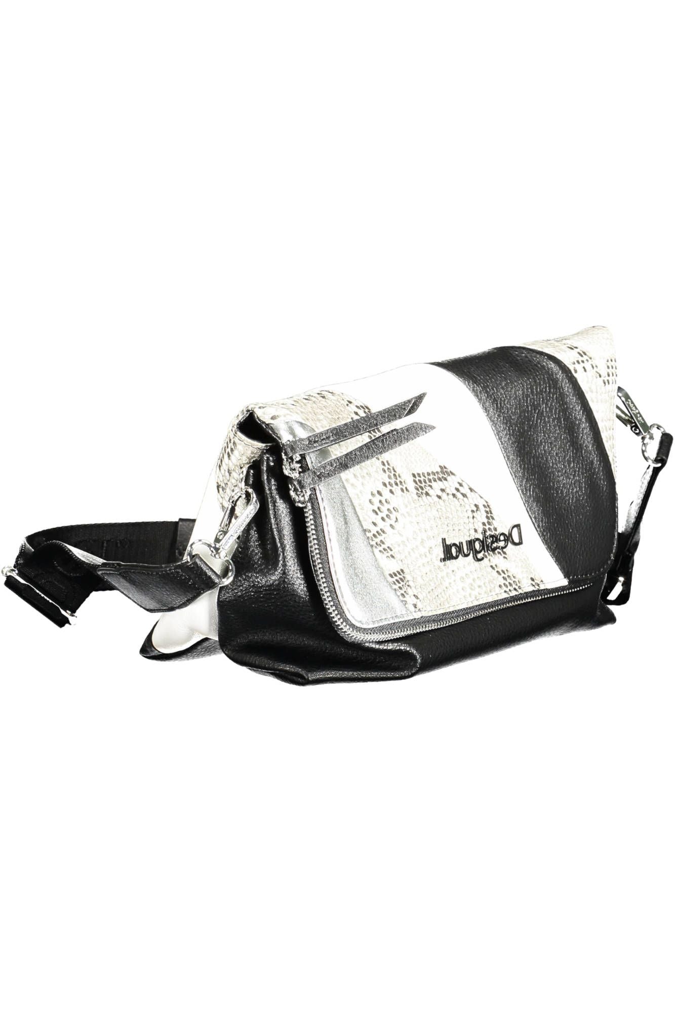Black Polyurethane Women Handbag