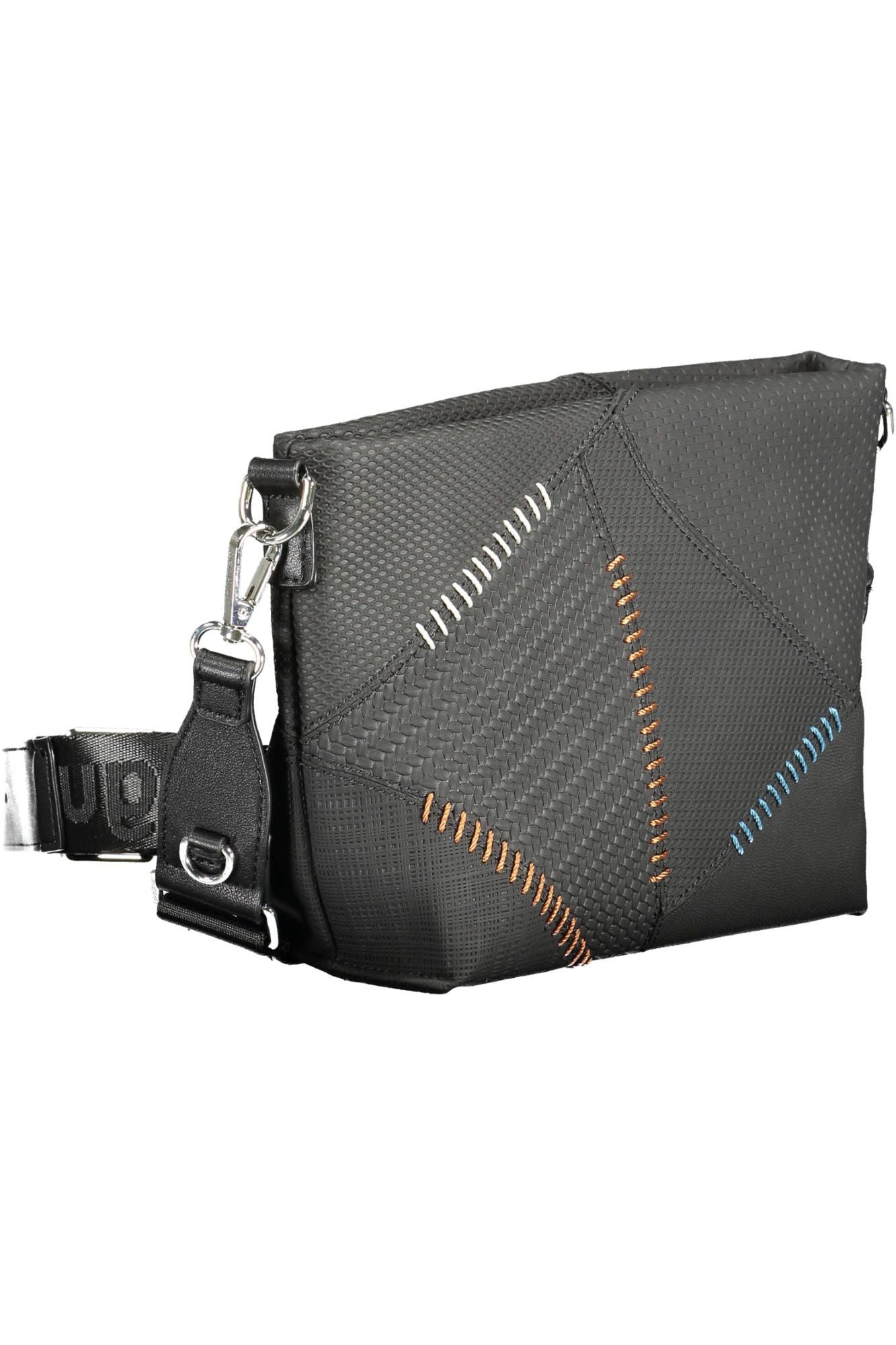 Black Polyurethane Women Handbag