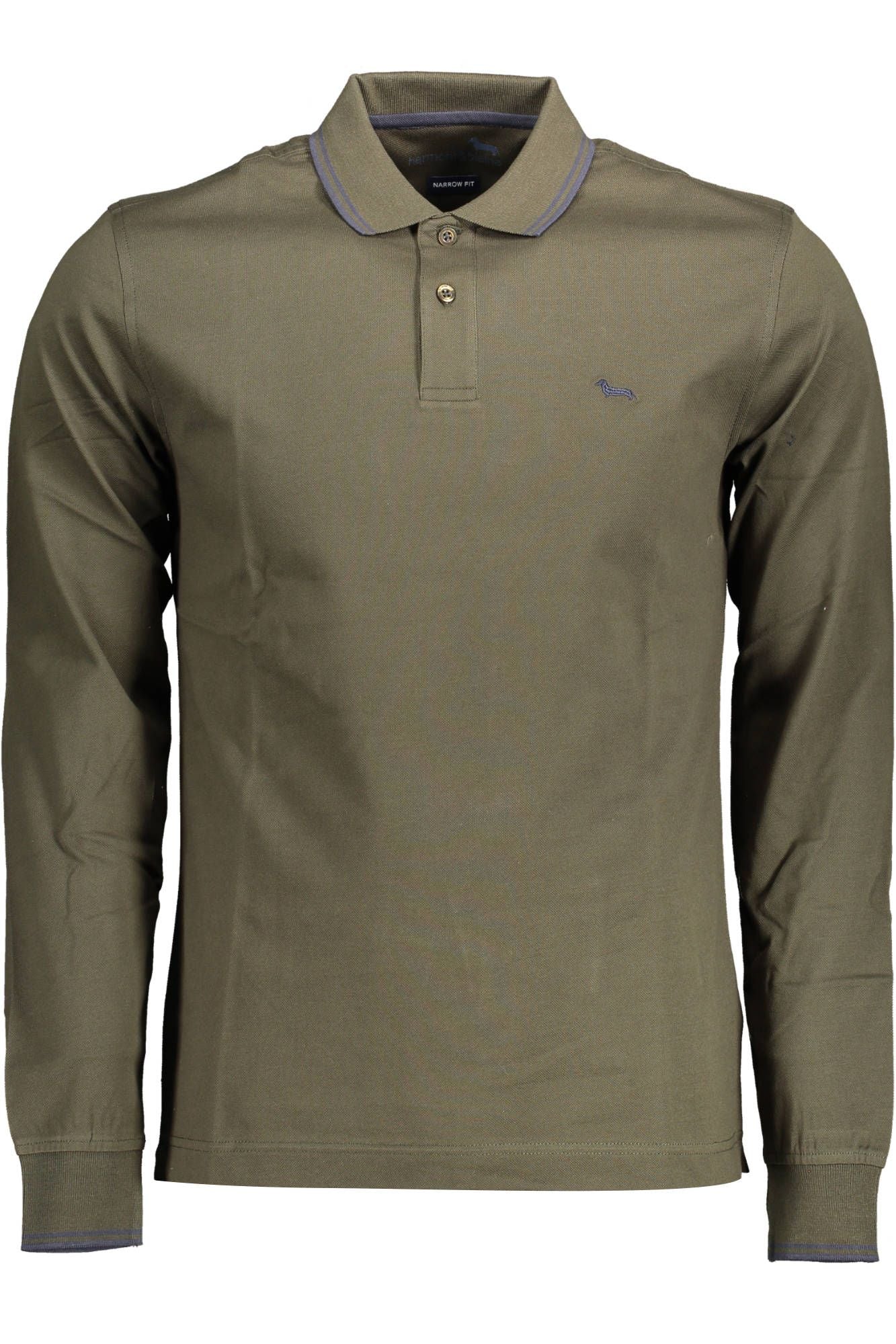 Green Cotton Men Polo Shirt