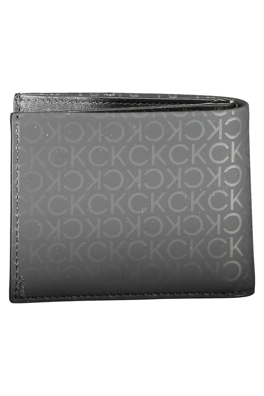 Black Polyurethane Men Wallet