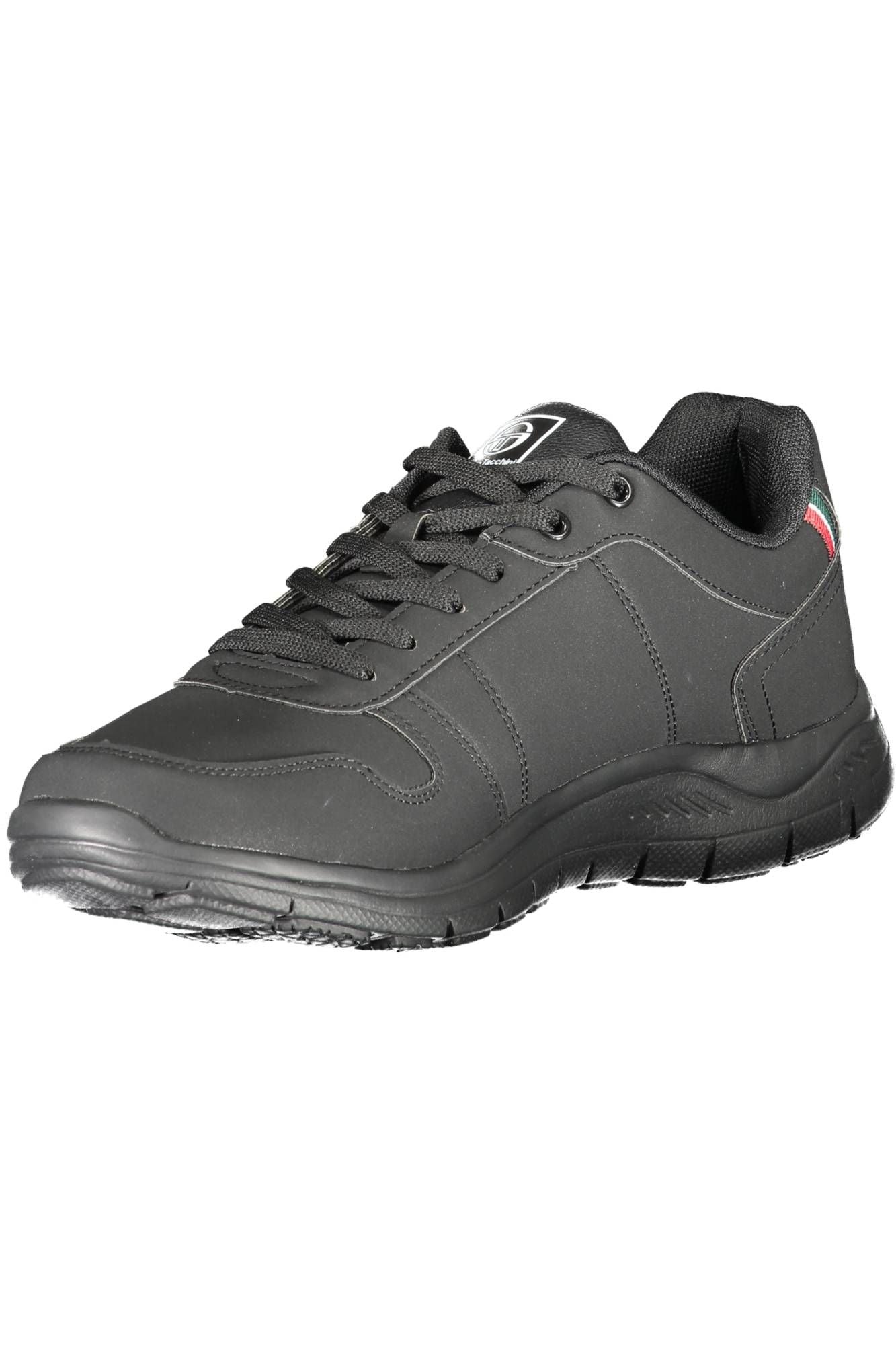 Black Polyester Men Sneaker