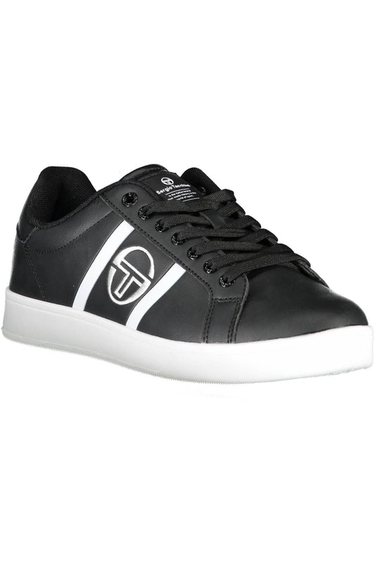 Black Polyester Men Sneaker