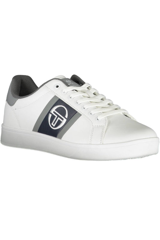 White Polyester Men Sneaker