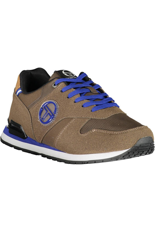 Brown Polyester Men Sneaker