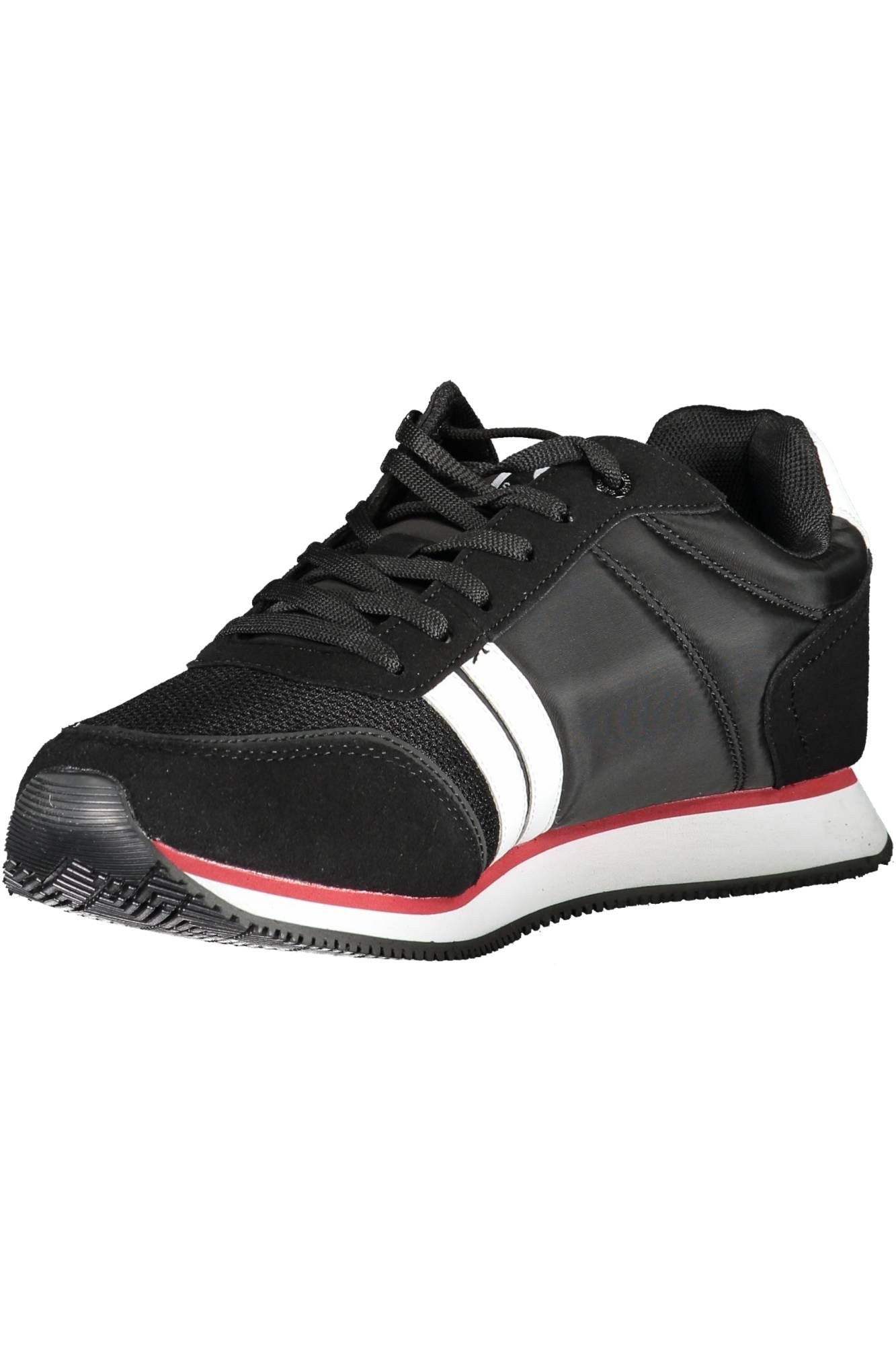 Black Polyester Men Sneaker