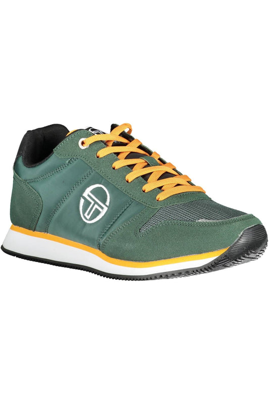 Green Polyester Men Sneaker