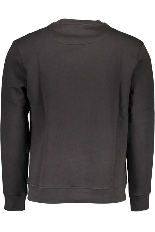 Black Cotton Men Sweater