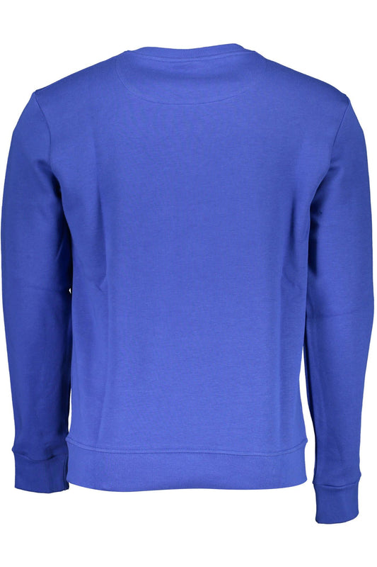 Blue Cotton Men Sweater