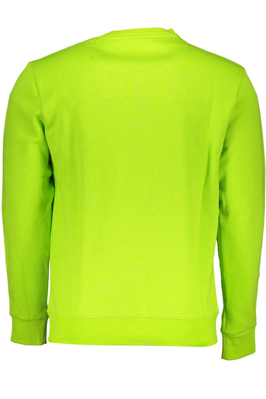 Green Cotton Men Sweater