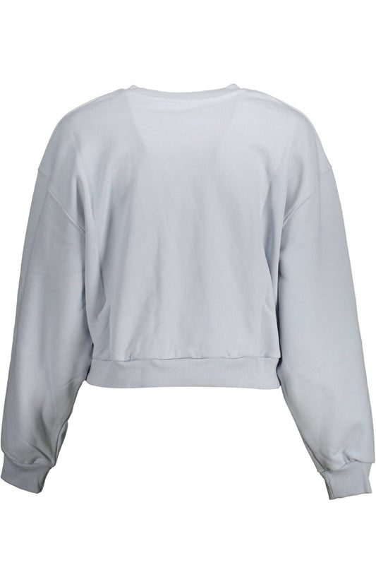 Light Blue Cotton Women Sweater