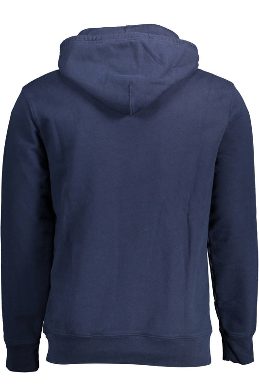 Blue Cotton Men Sweater