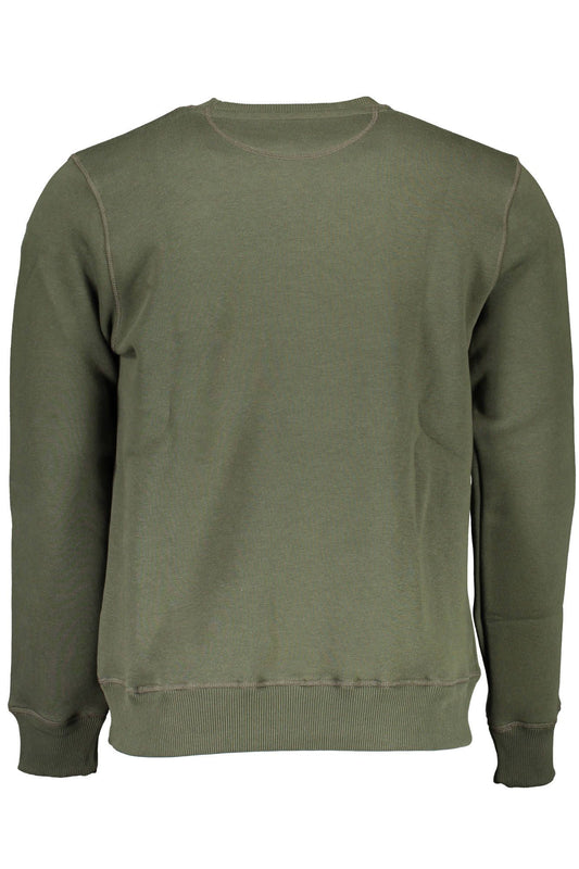 Green Cotton Men Sweater