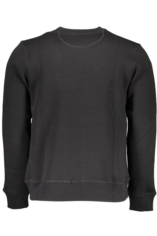 Black Cotton Men Sweater