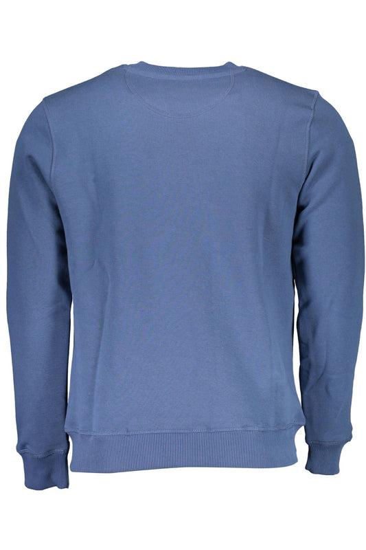 Blue Cotton Men Sweater
