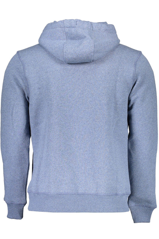 Blue Cotton Men Sweater