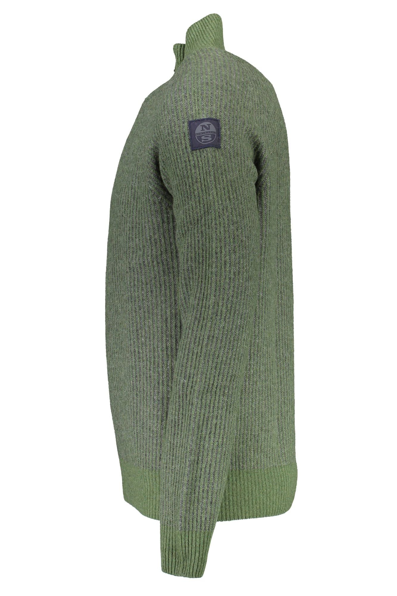 Green Wool Men Sweater