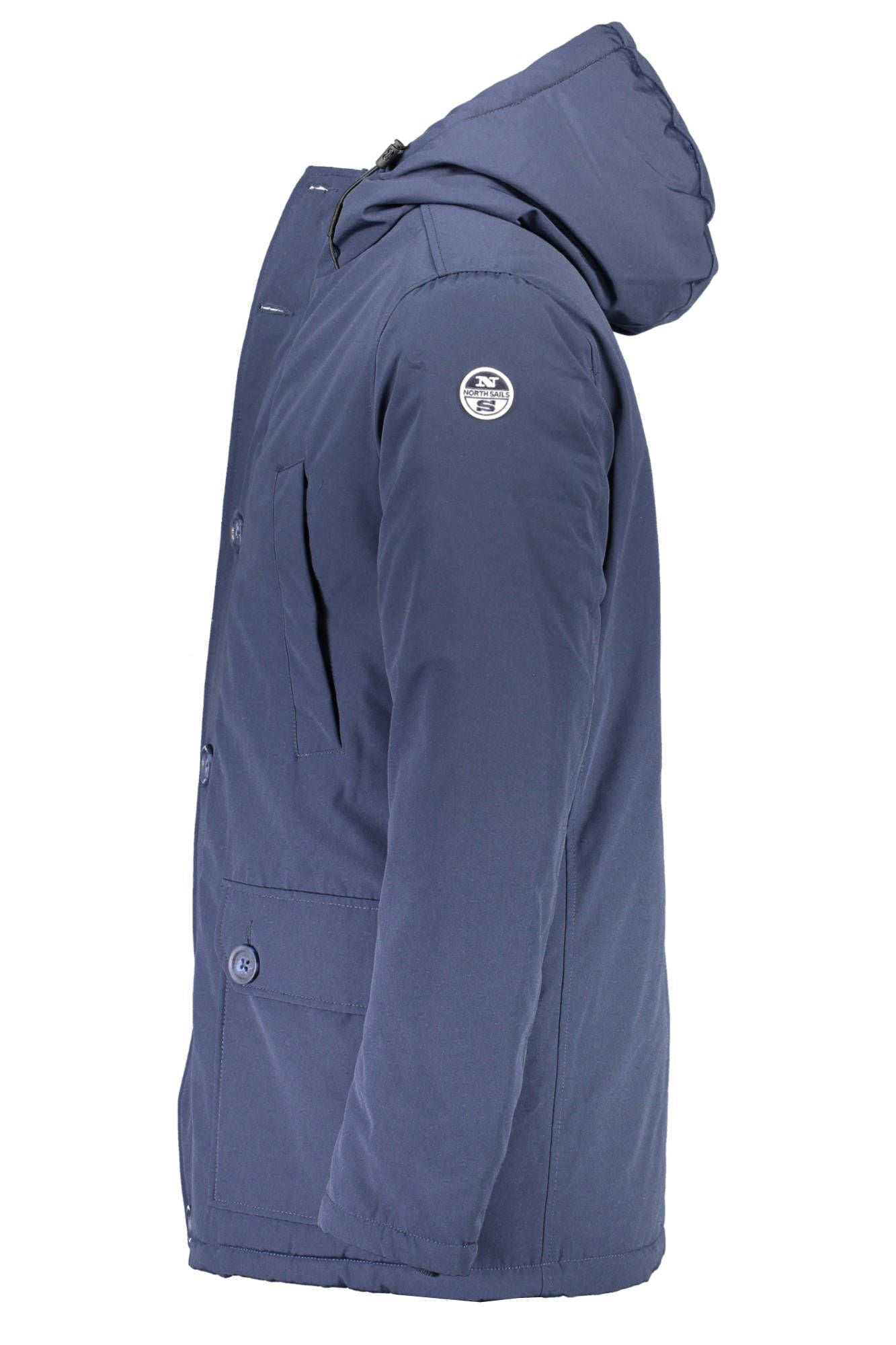 Blue Polyester Men Jacket