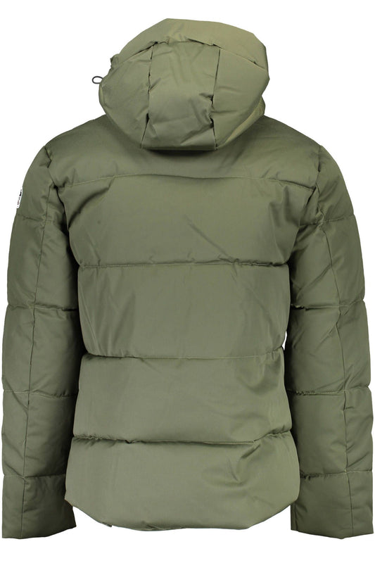 Green Polyester Men Jacket