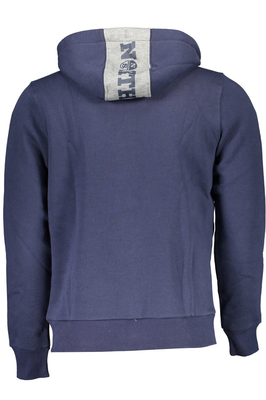 Blue Cotton Men Sweater
