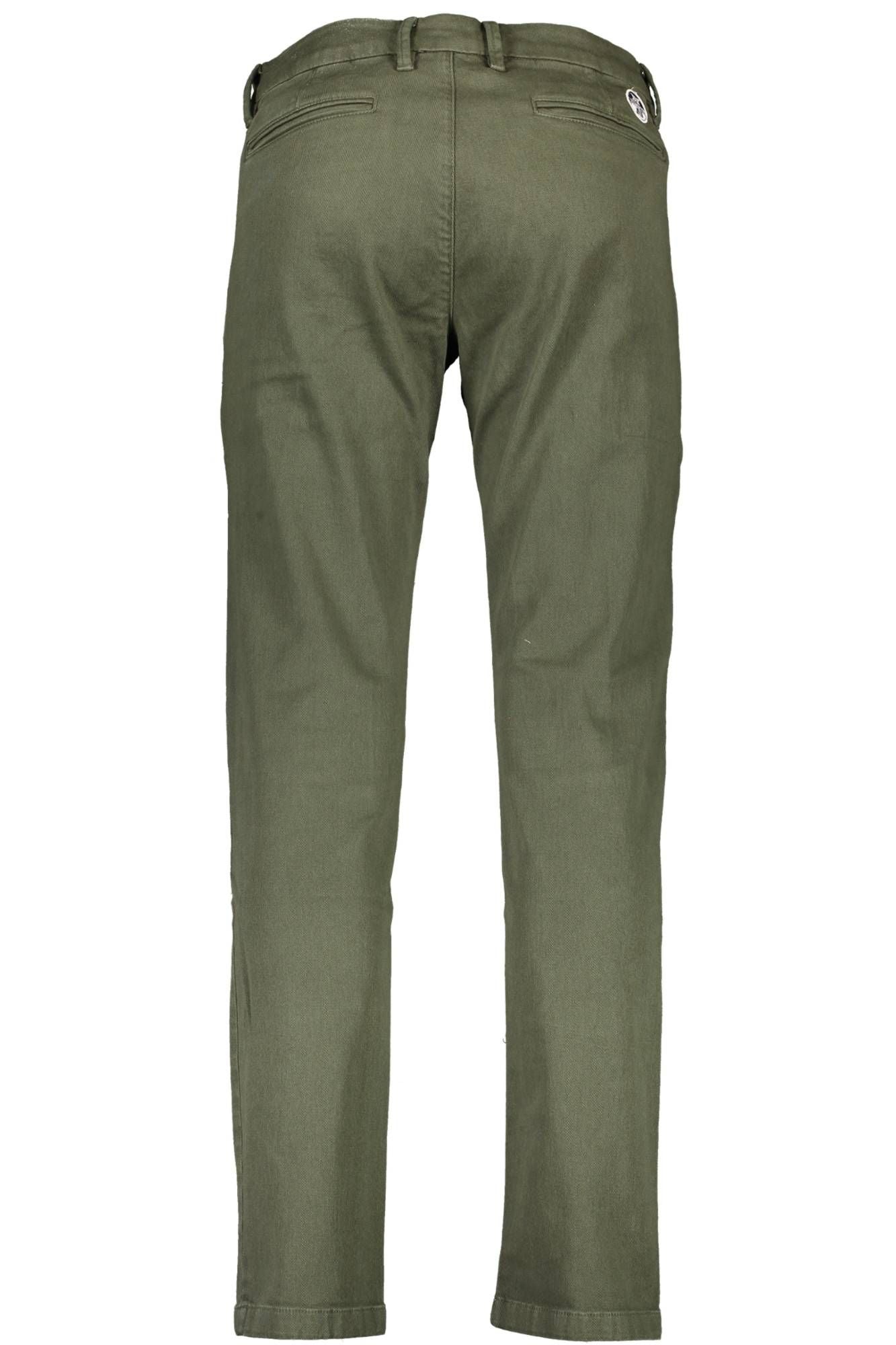 Green Cotton Men Pants
