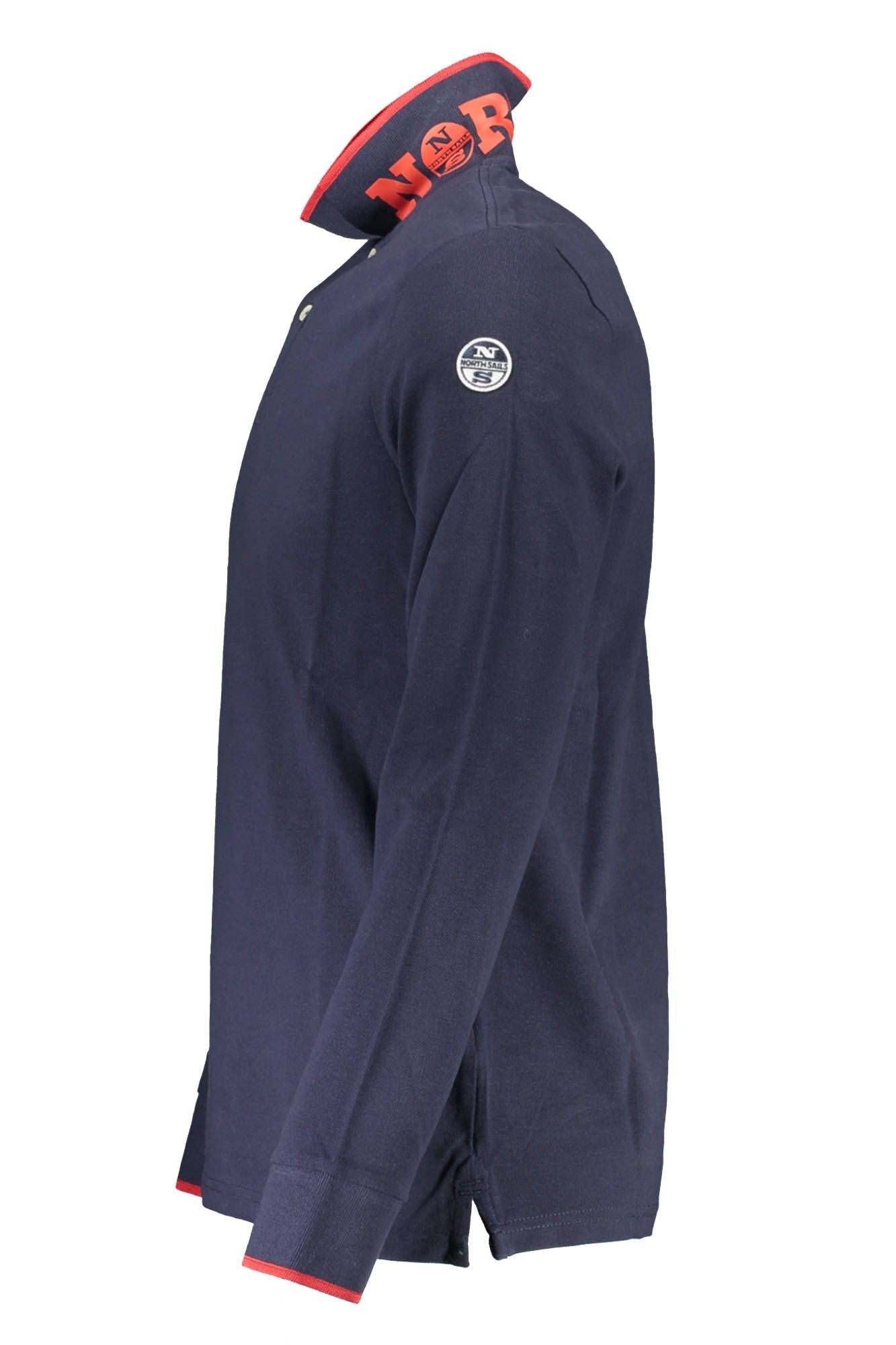 Blue Cotton Men Polo Shirt