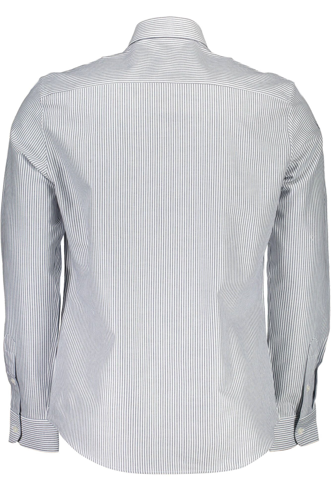 Blue Cotton Men Shirt