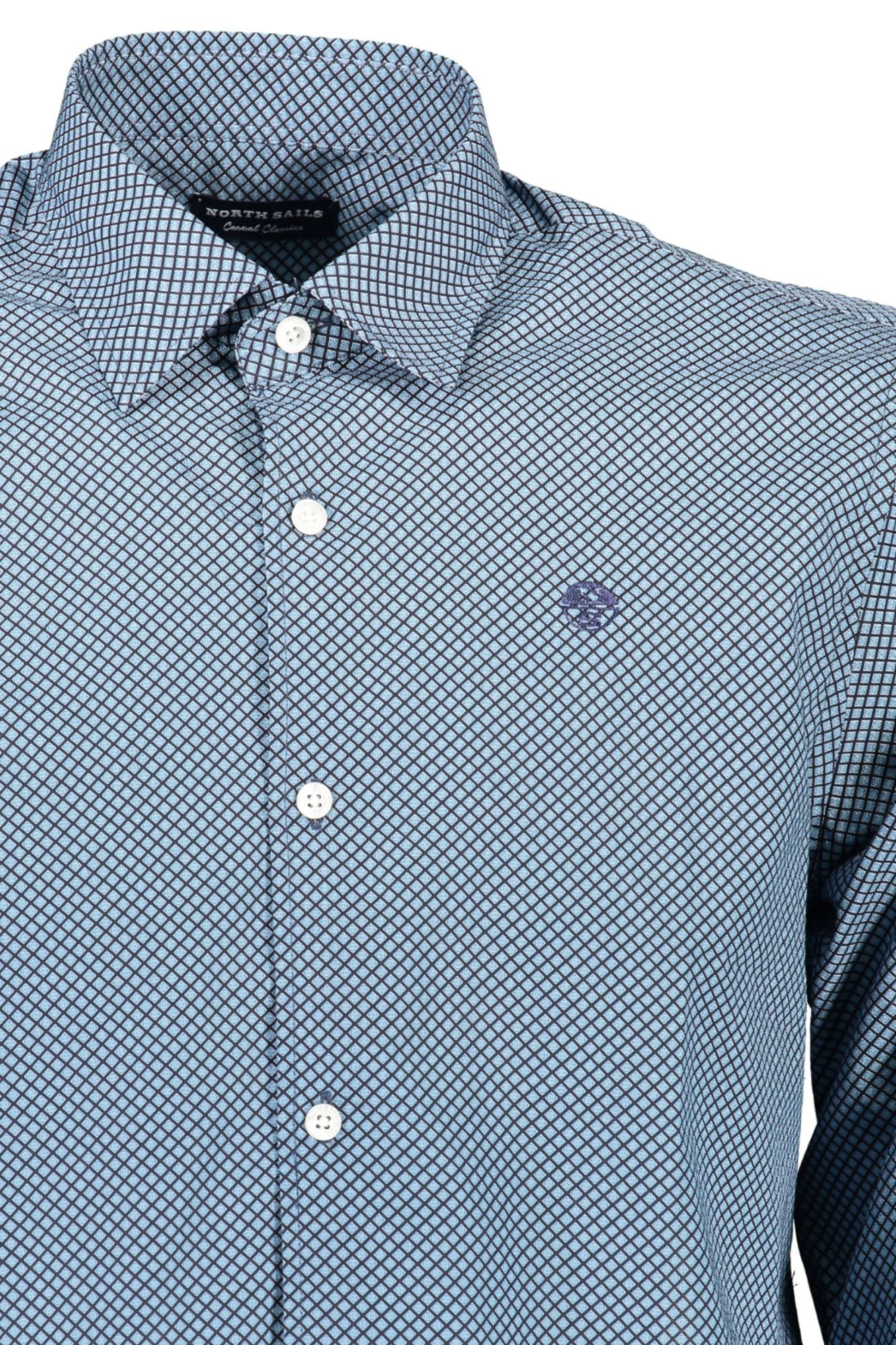Blue Cotton Men Shirt
