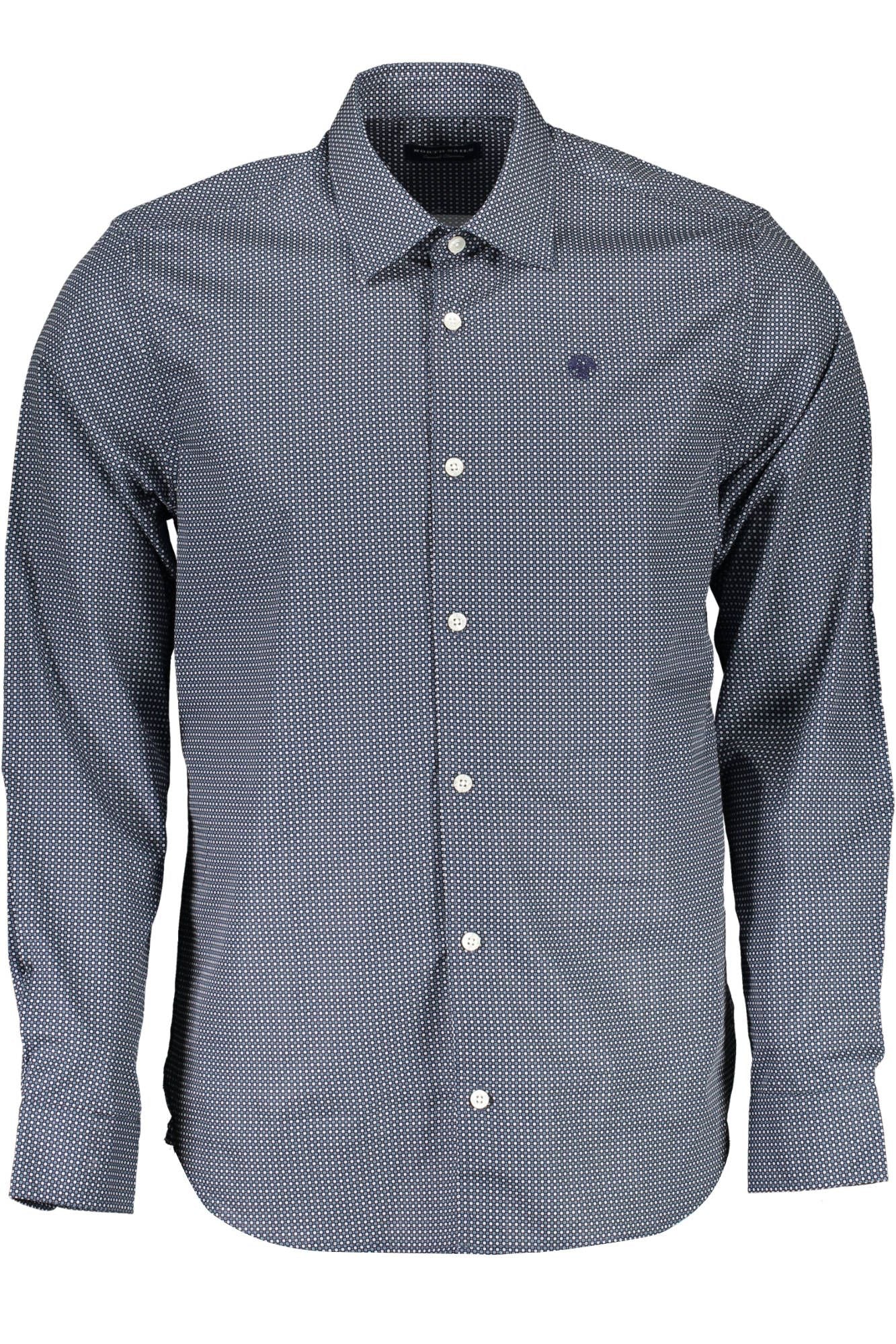 Blue Cotton Men Shirt