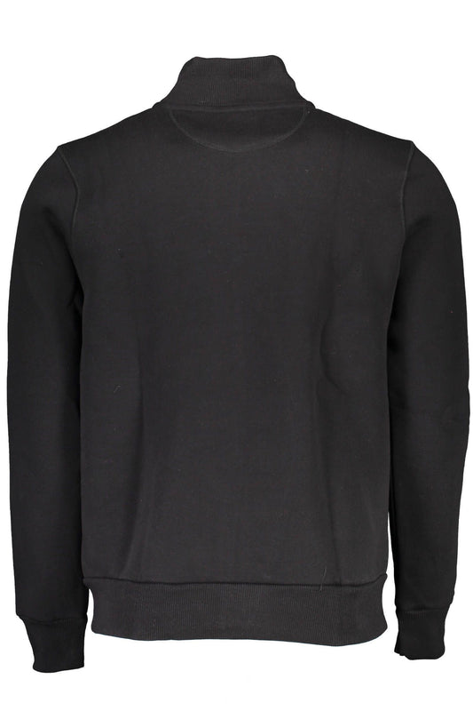 Black Cotton Men Sweater