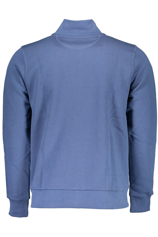 Blue Cotton Men Sweater