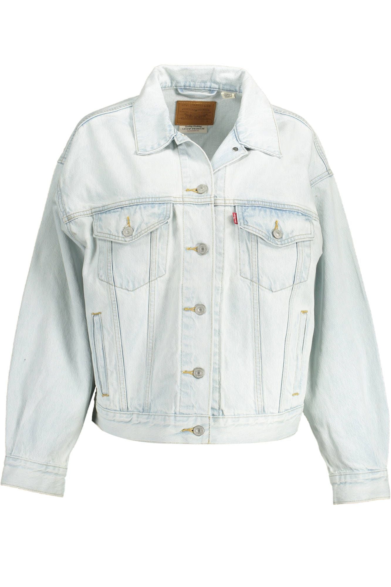 Light Blue Cotton Women Jacket