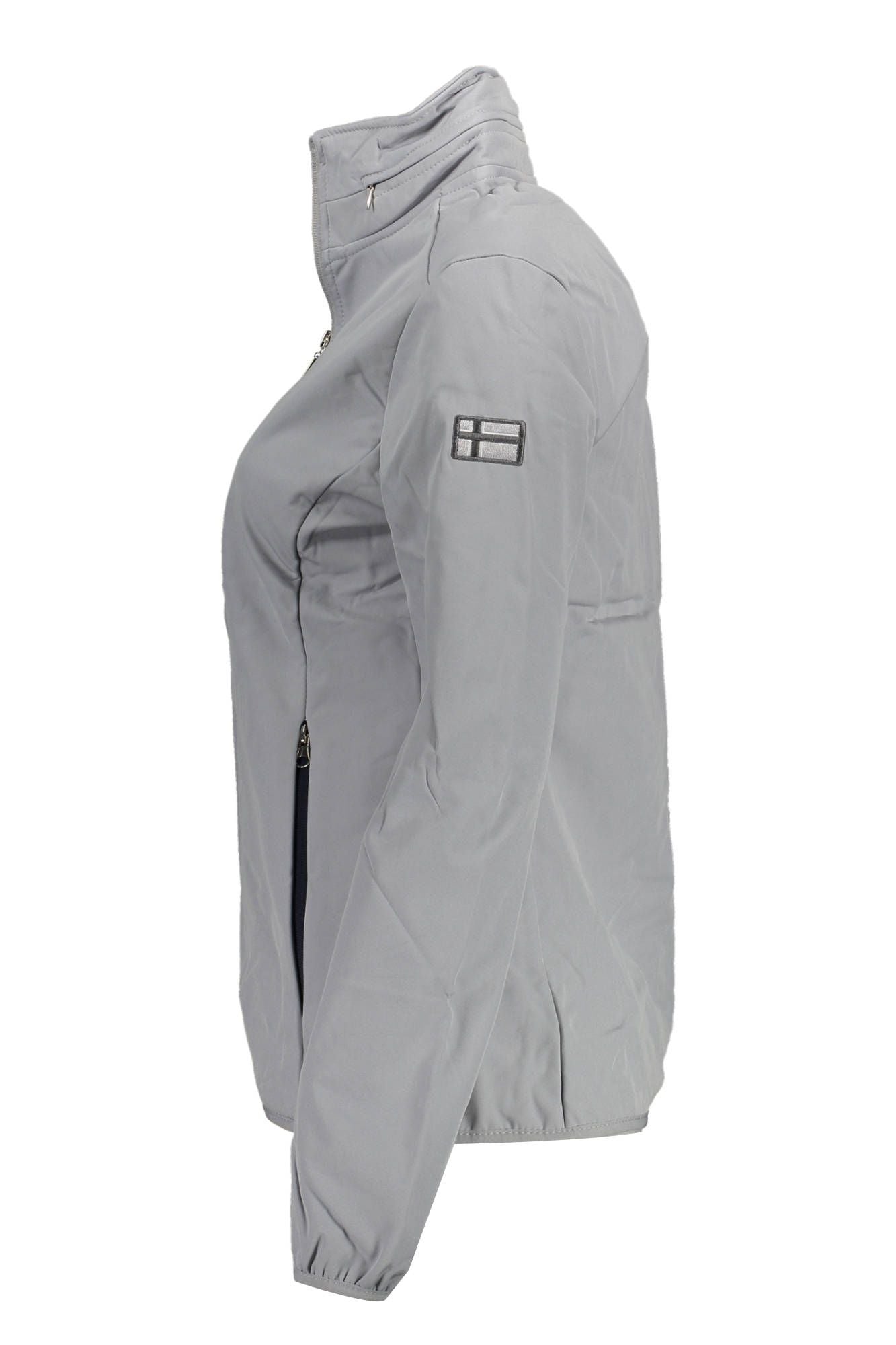 Gray Polyester Women Jacket