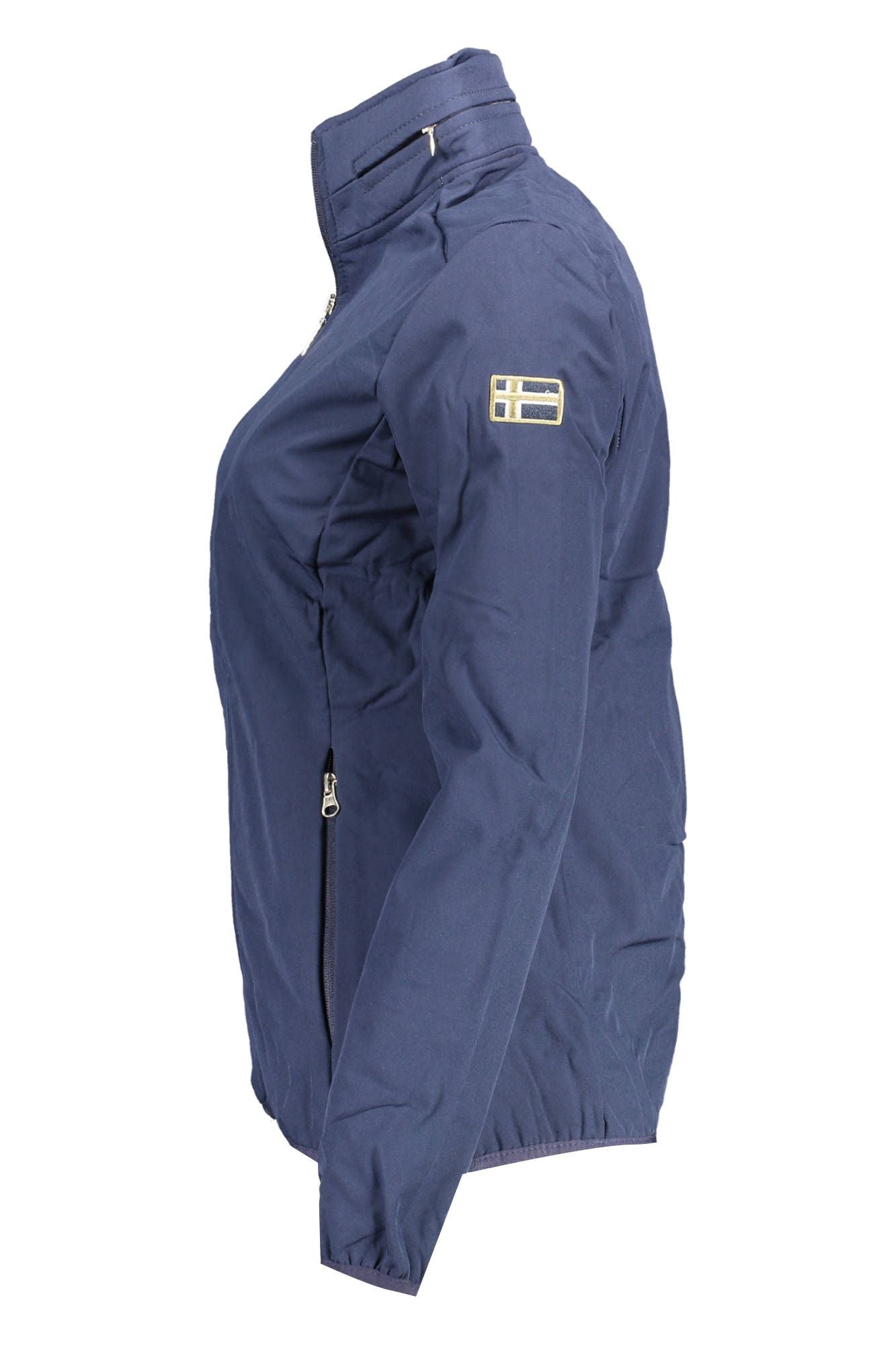 Blue Polyester Women Jacket