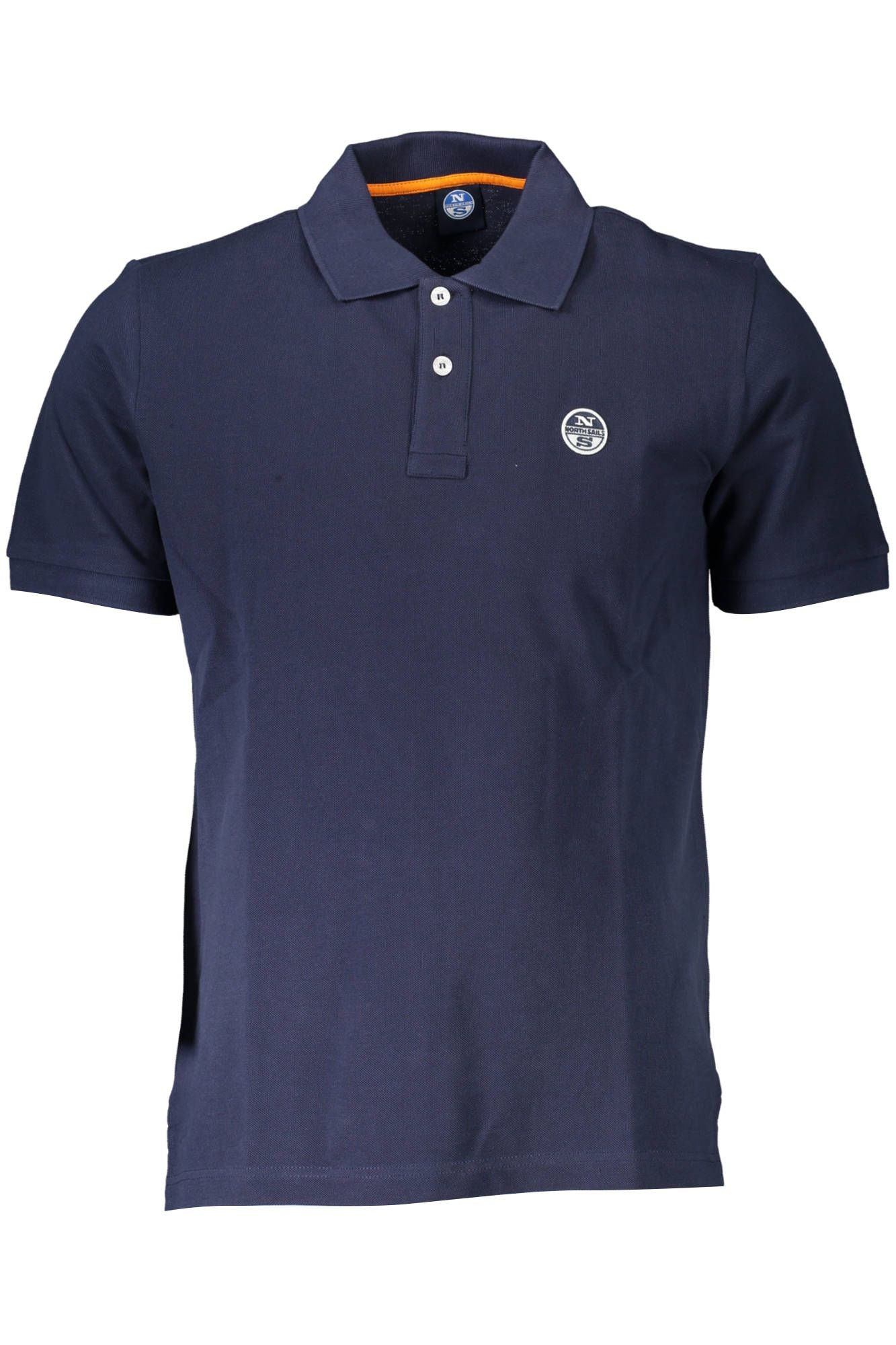 Blue Cotton Men Polo