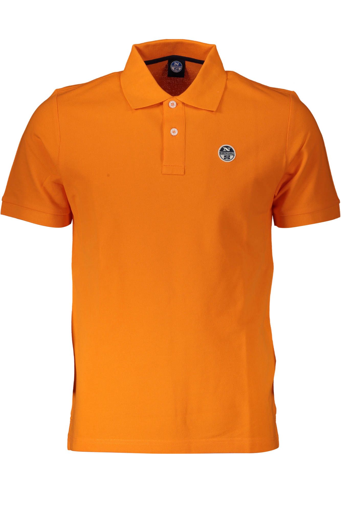 Orange Cotton Men Polo Shirt