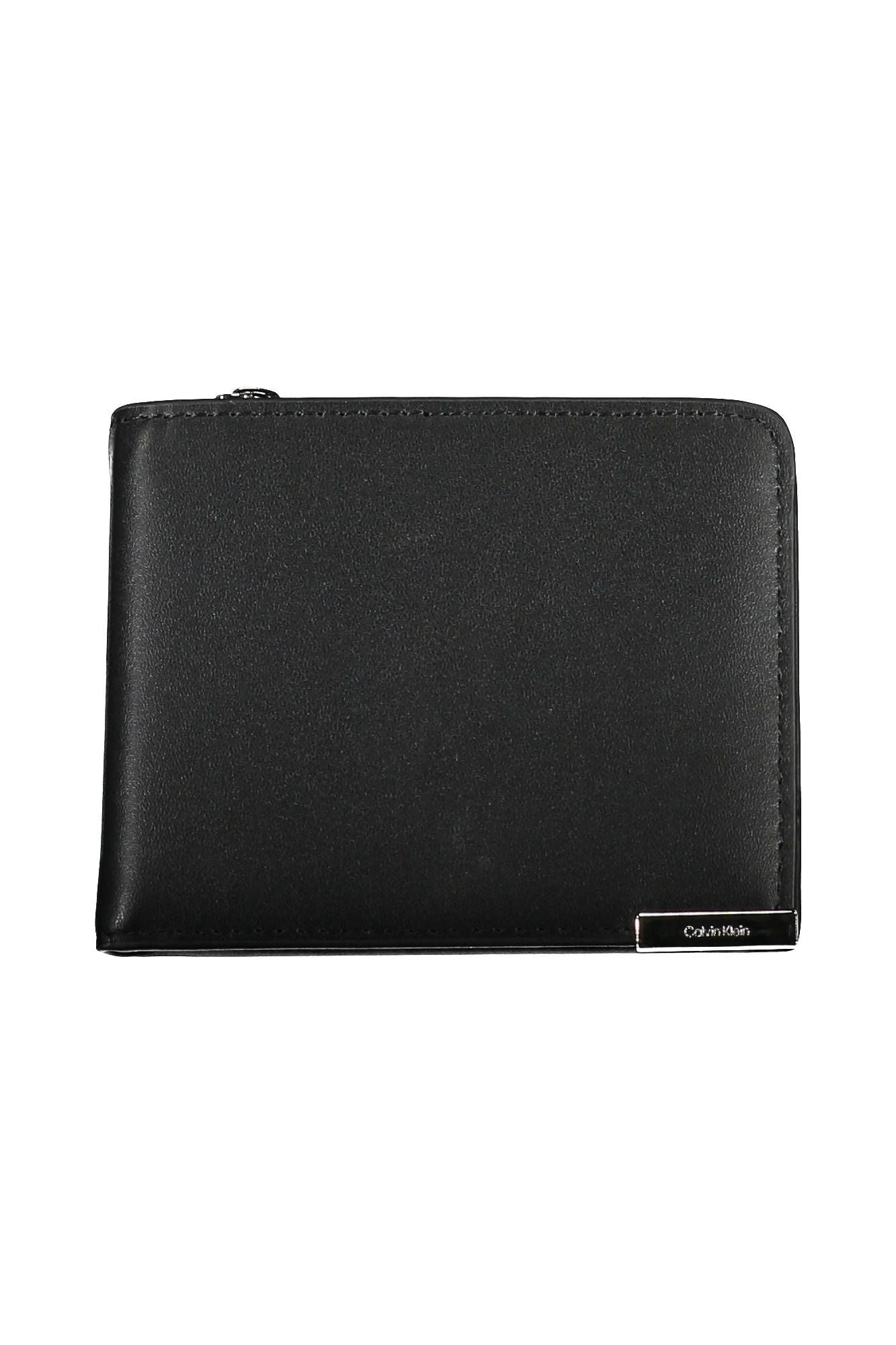 Black Polyurethane Men Wallet
