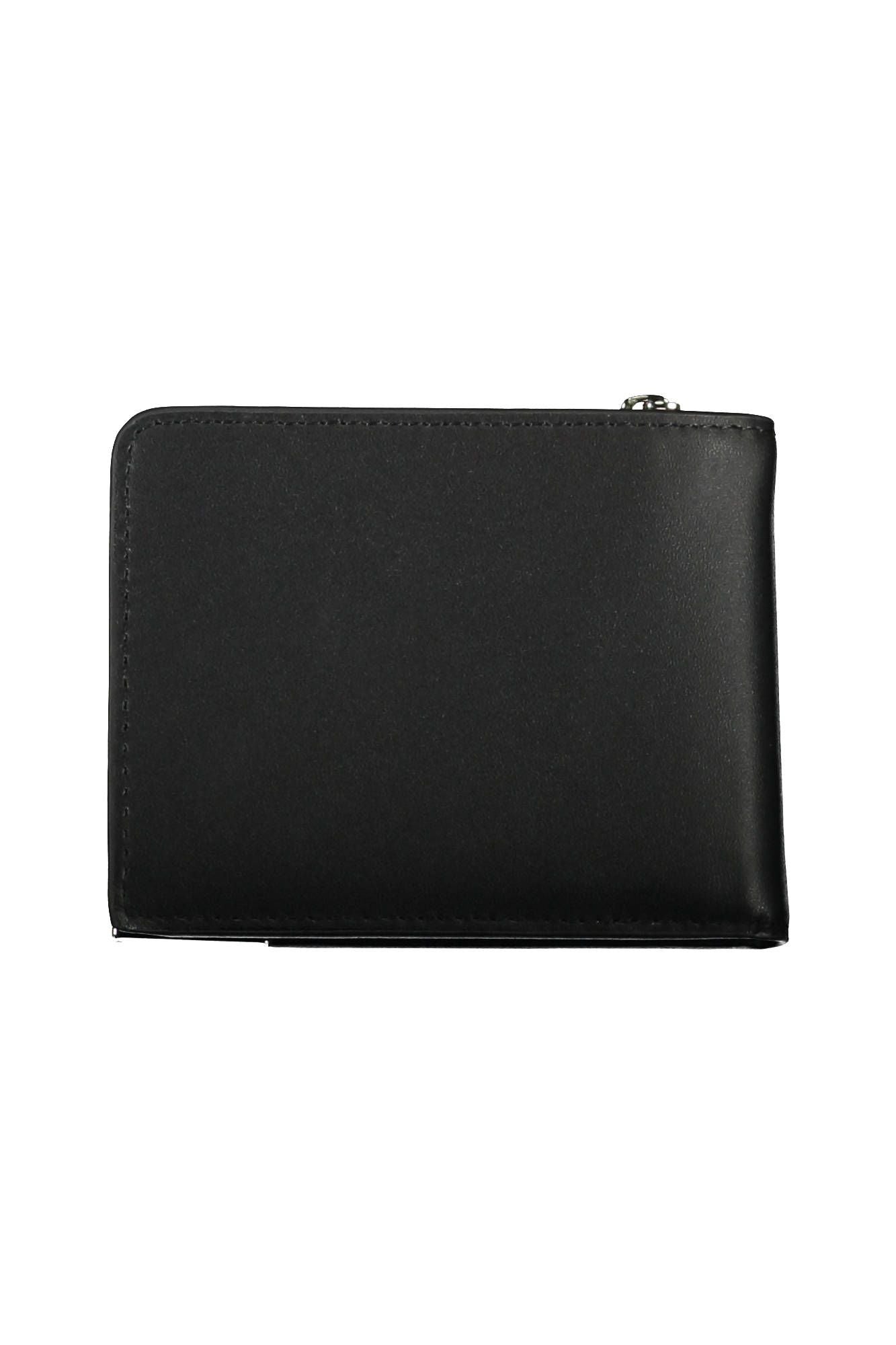 Black Polyurethane Men Wallet