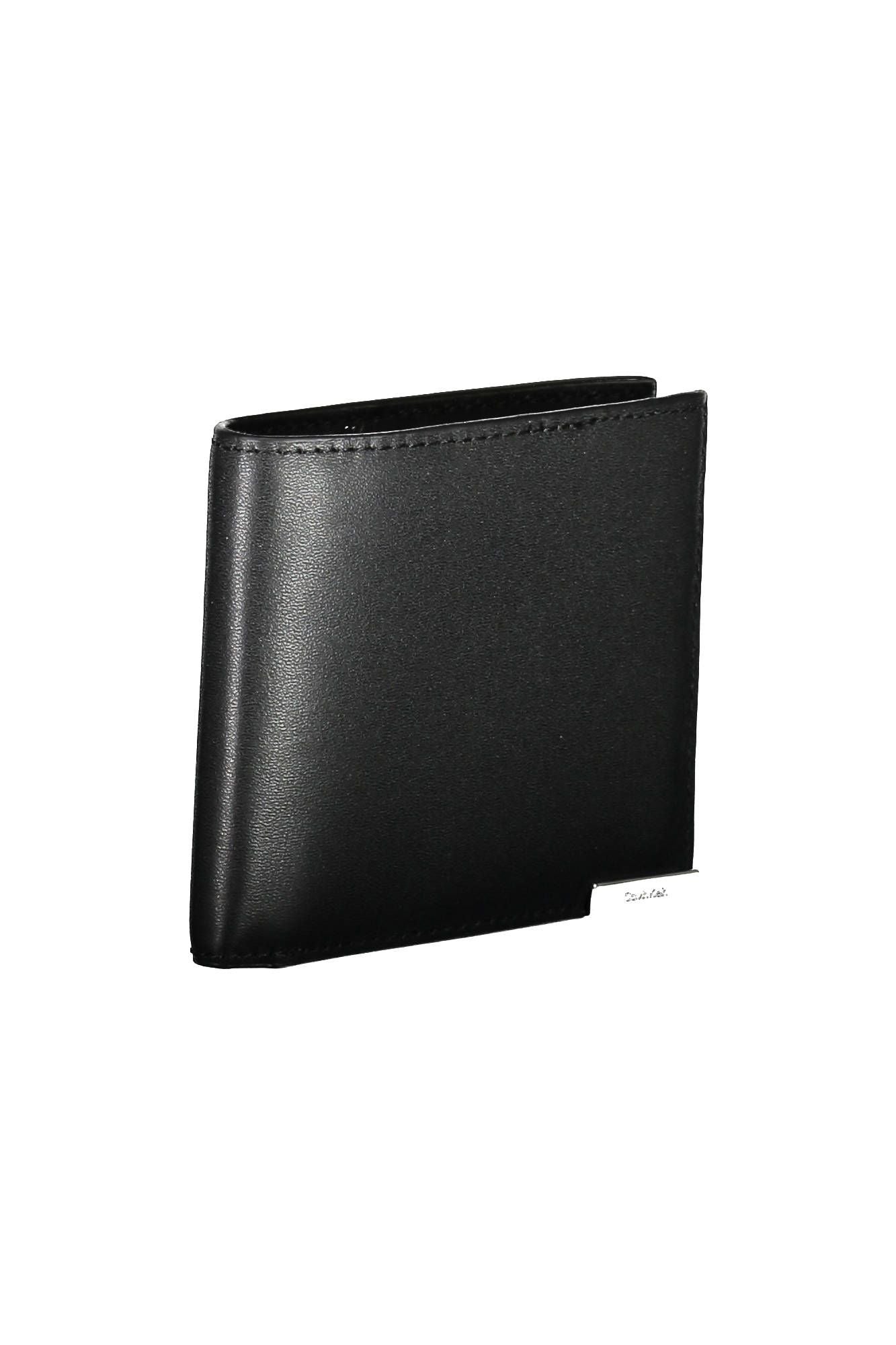Black Polyurethane Men Wallet