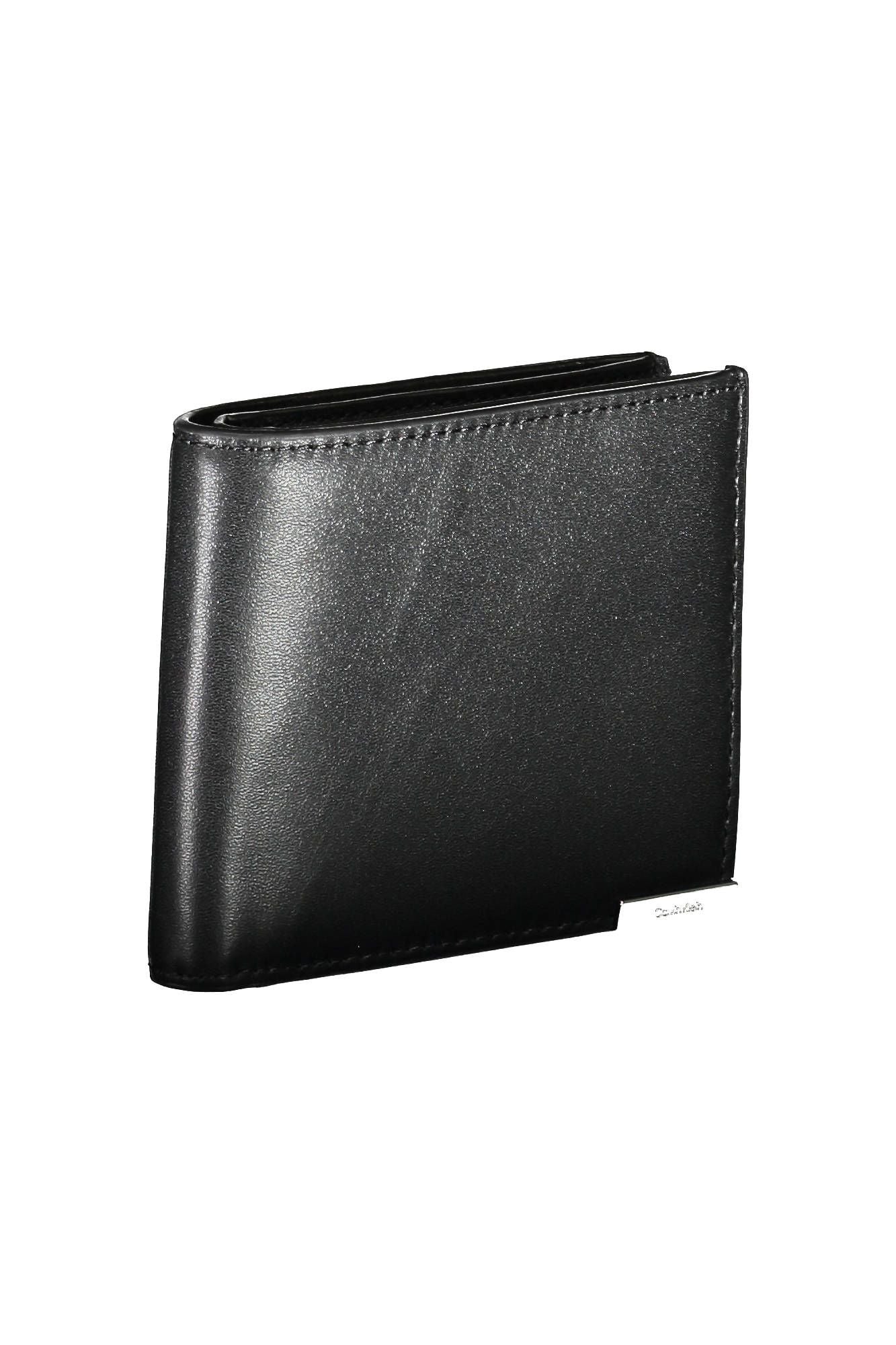 Black Polyurethane Men Wallet