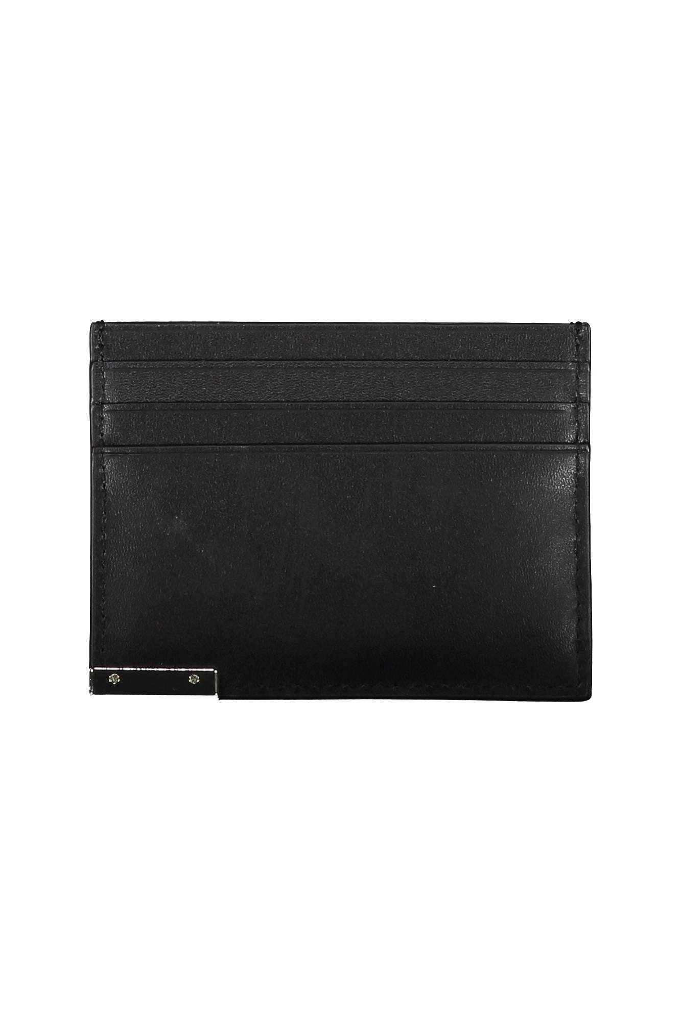 Black Polyurethane Men Wallet