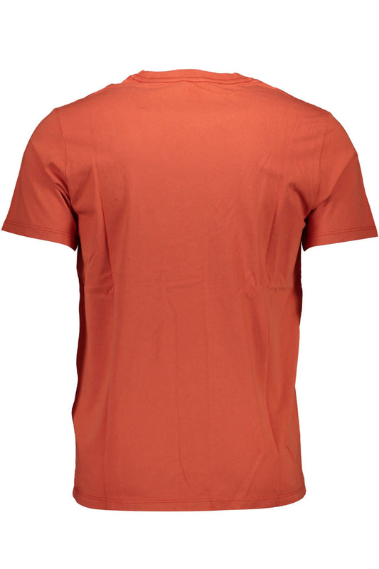 Orange Cotton Men T-Shirt