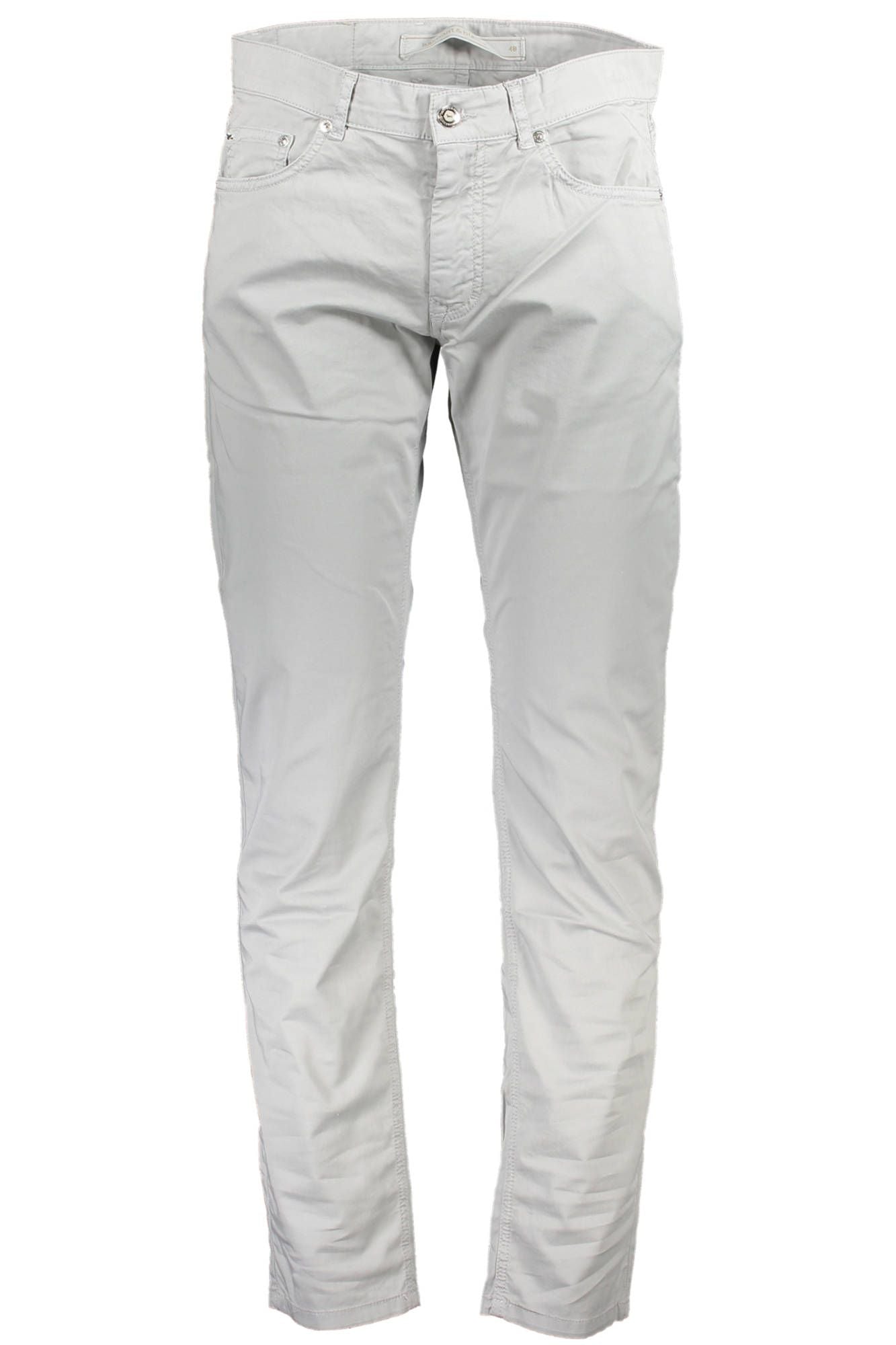 Gray Cotton Men Trousers