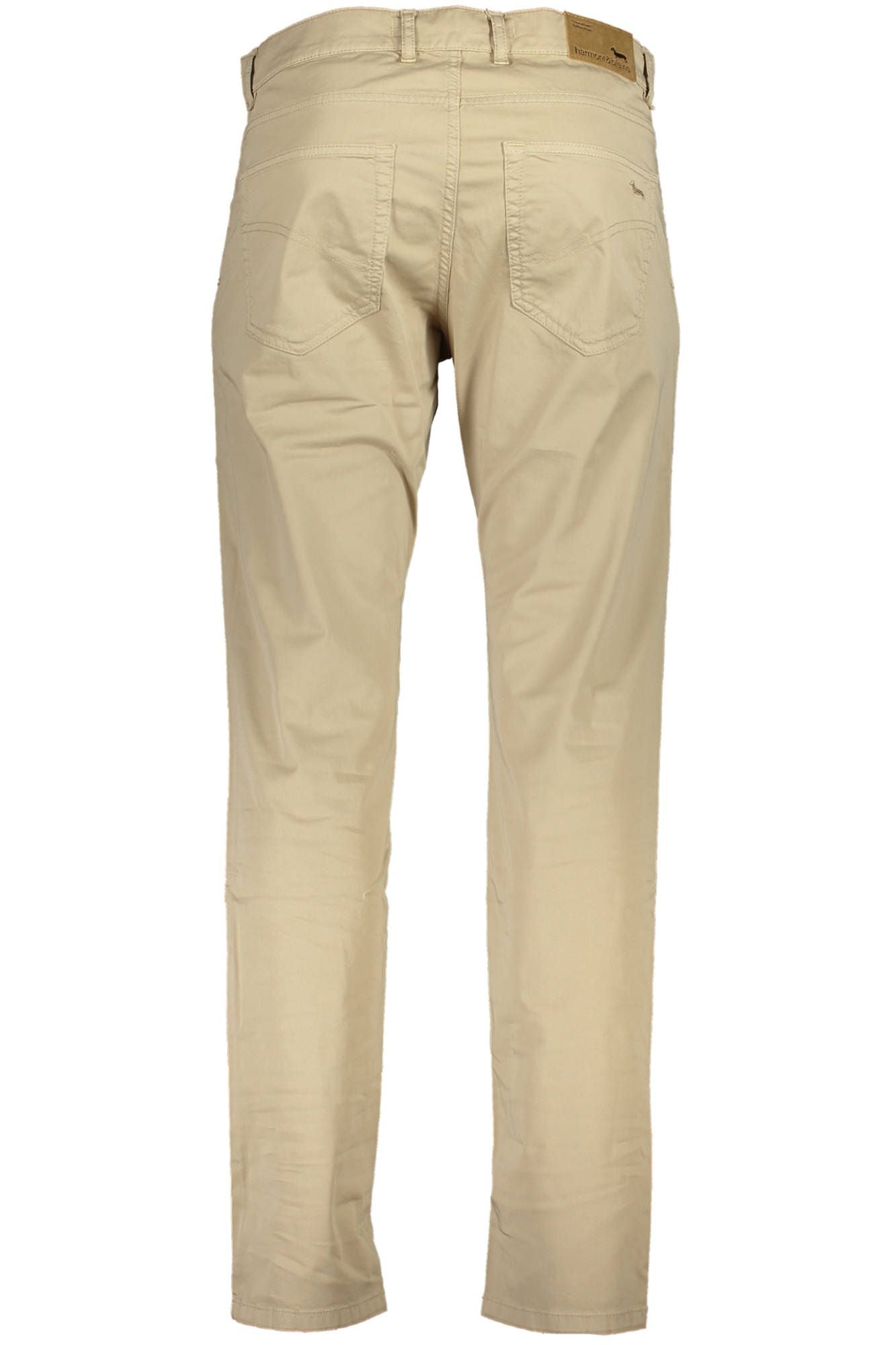 Beige Cotton Men Trouser