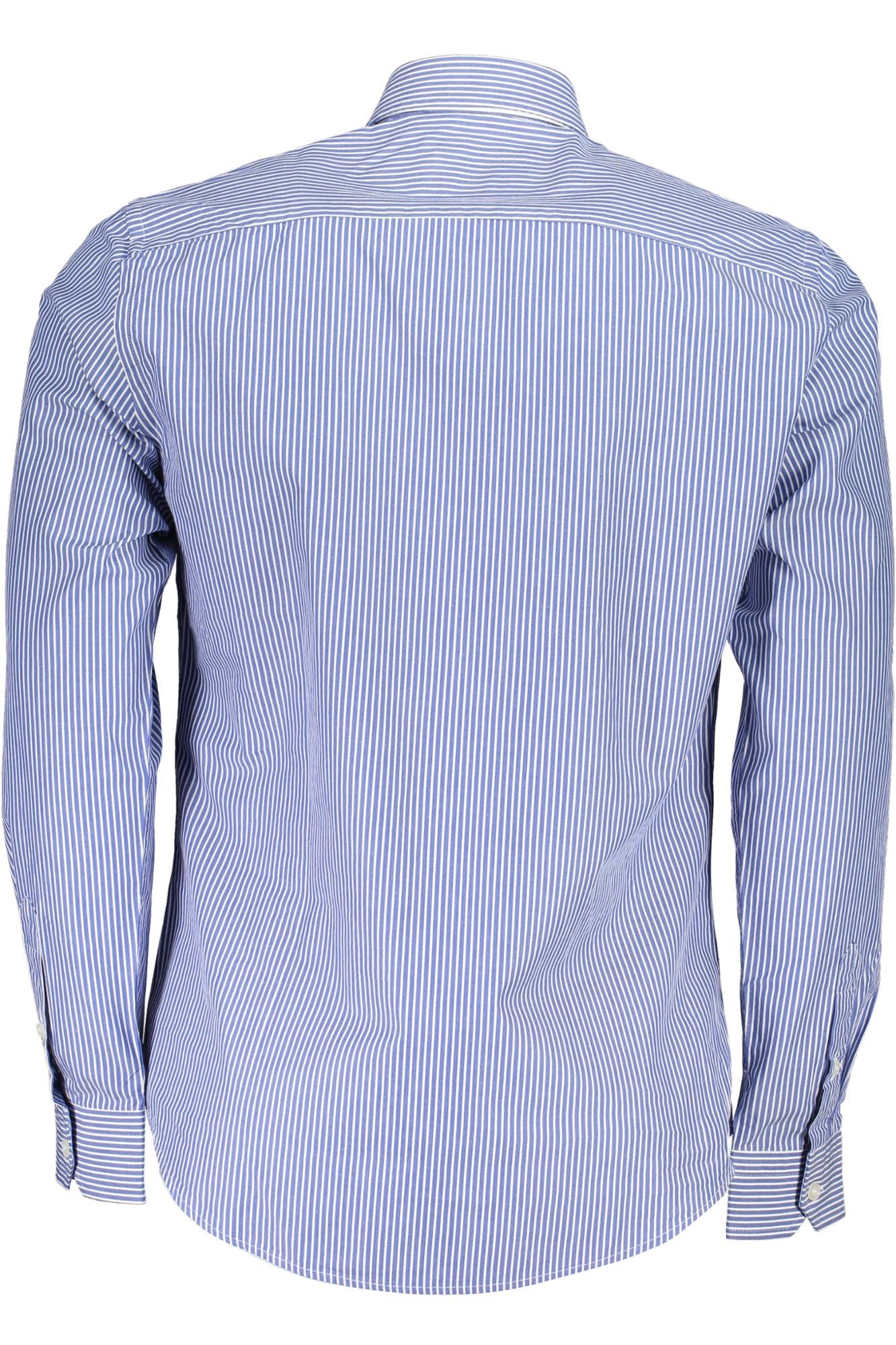 Blue Cotton Men Shirt