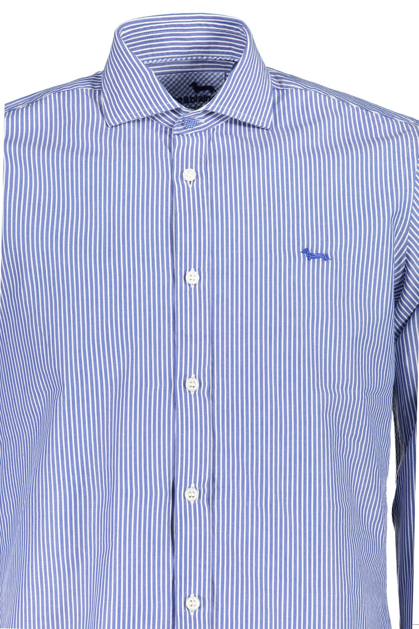 Blue Cotton Men Shirt