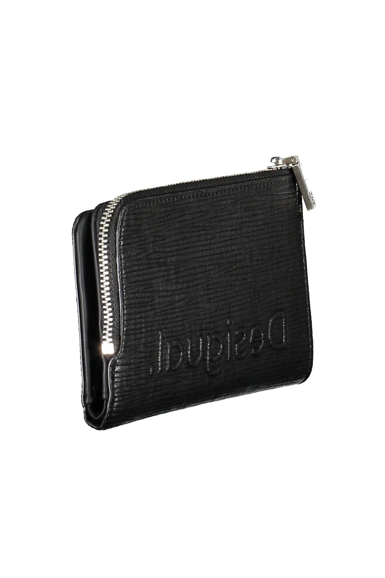 Black Polyurethane Women Wallet