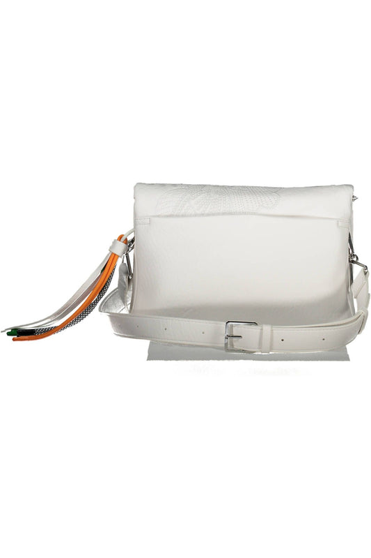 White Polyurethane Women Handbag