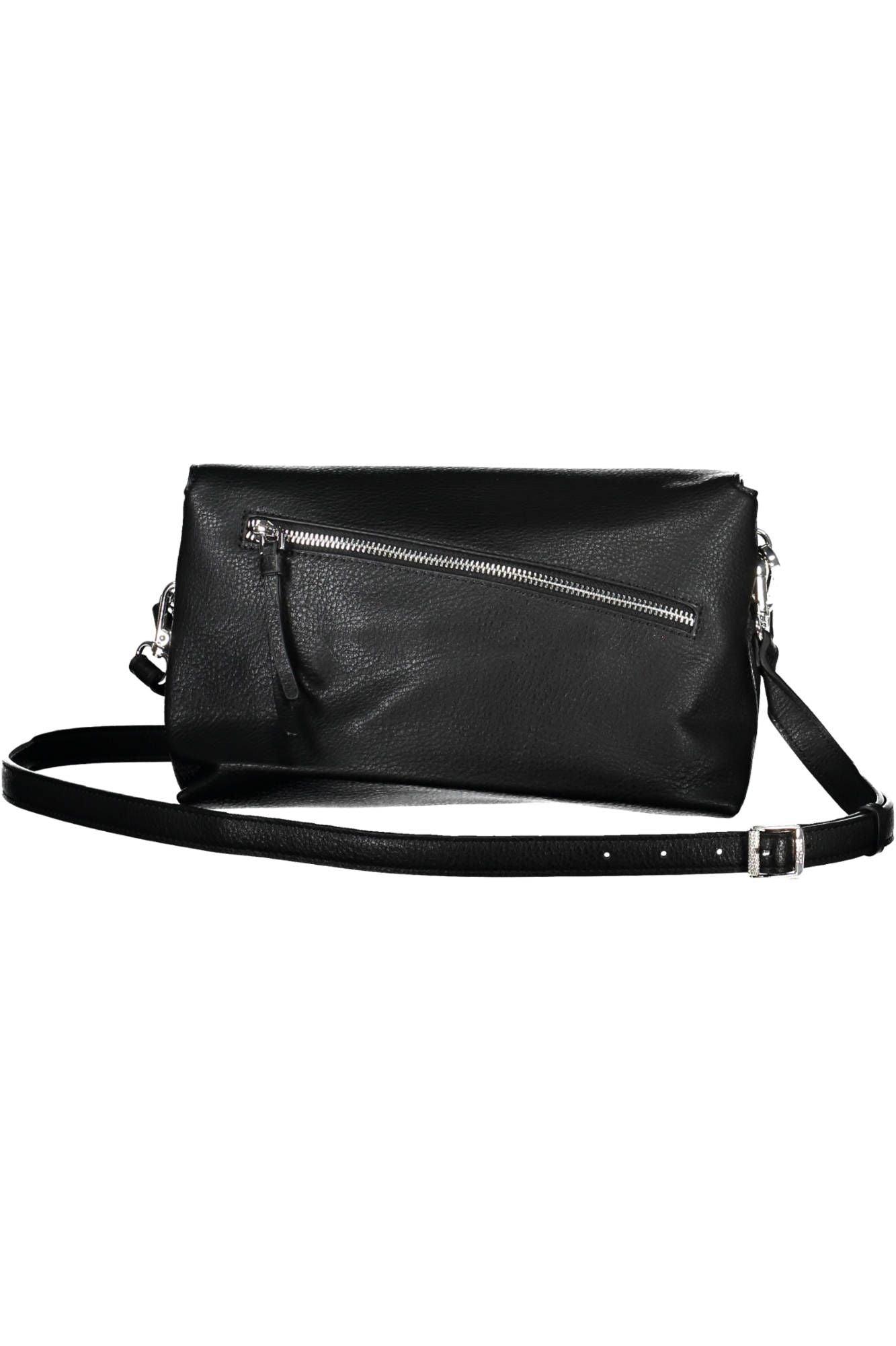 Black Polyurethane Women Handbag
