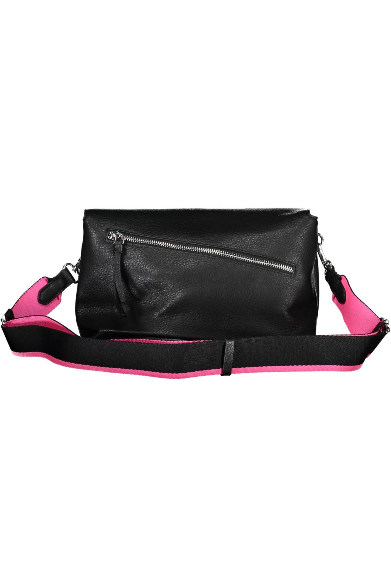 Black Polyurethane Women Handbag